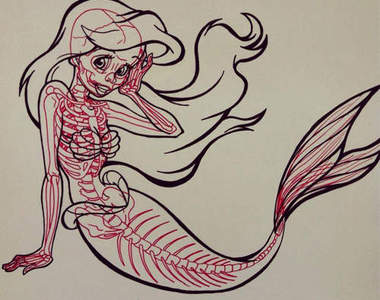 《卡通人物X光》公主一點都不美麗了....ಥ_ಥ