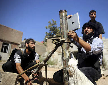 迫擊砲ｘiPad　敘利亞反抗軍最新高科技組合應用法