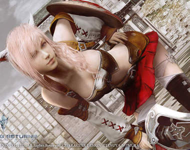 《雷光歸來：FF XIII》戰鬥完的貓耳雷姊擺出性感POSE...（抖）