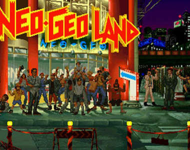 《格鬥遊戲背景動圖》人家打架他在喊燒的路人們