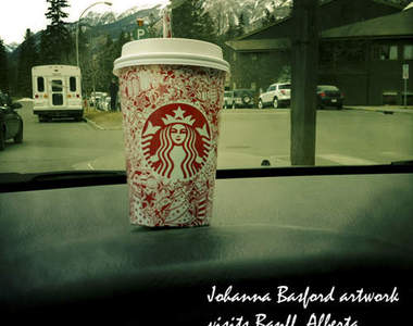 《手繪星巴克咖啡杯》喝完又怎麼捨得丟掉呢？