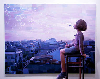 《繪畫立體雕塑》看起來是一幅畫~其實是雕像喔~