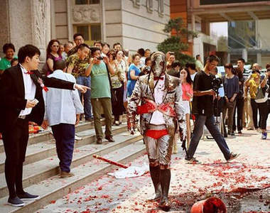 大陸《生化危機版》婚禮  但可不是為了阻擋病毒XD