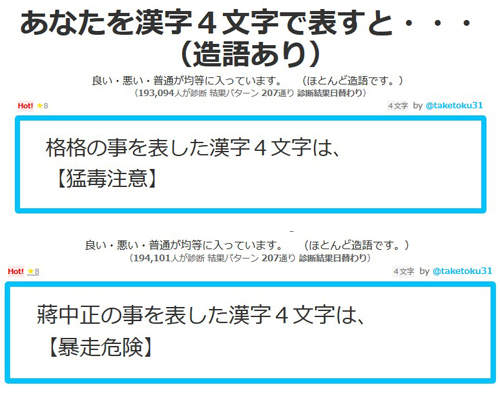 日本twitter姓名測字試試自已的名字代表什麼吧