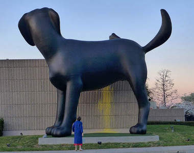 拉不拉多撒尿狗　博物館外的驚人巨型創作