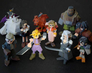 FF7粉絲自製3D列印模型　回味最初的方塊人