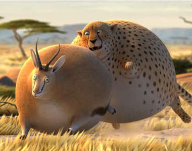 《圓滾滾野生動物》如果獵豹跟羚羊都吃得胖嘟嘟的...