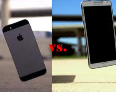 iPhone 5S vs. Galaxy Note 3 死亡耐摔 pk ~到底誰能存活到最後?!
