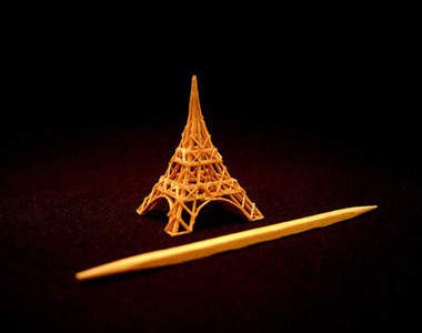 《牙籤作品》好小好小的雕塑...