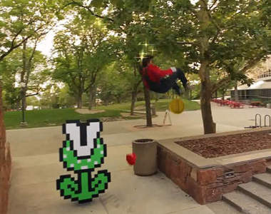 《真人版跑酷瑪利歐》現實生活的瑪利歐太刺激（躍）