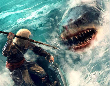 《刺客教條4：黑旗》一月一萬元孤島求生記（抓到鯊魚惹～）