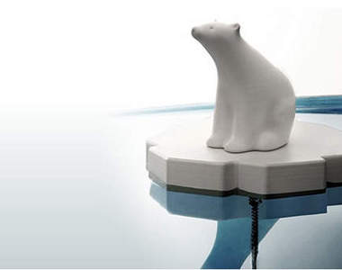 《白熊浴缸排水孔蓋》快來跟北極熊一起泡泡澡吧～