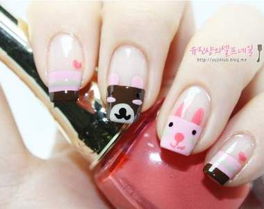 指彩系列《粉紅熊兔》敲可愛的～