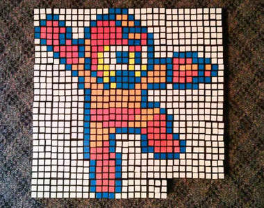 《魔術方塊作畫》拼一幅洛克人需要多少個魔術方塊？