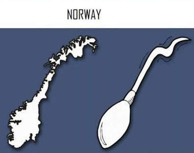 《歐洲國家聯想遊戲》原來挪威看起來像...(默)