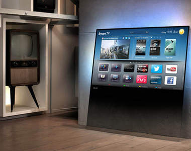 飛利浦Philips《一片式玻璃電視》問世　未來畫面呈現更逼真~