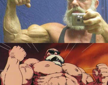 真實版龜仙人(Andreas Cahling)　六十歲依然一身緊繃的肌肉