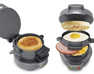 《三明治早餐機》5分鐘搞定一份西式早餐～