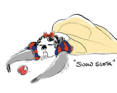 《樹懶版迪士尼公主》每隻看起來都軟趴趴