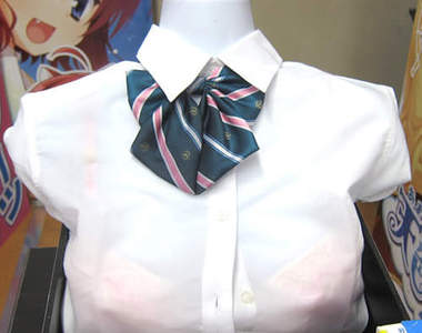 濕透了遊戲展示架　隱隱約約能看見的東西就是大賣點～