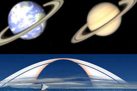 當《地球變土星》多一個光環看起來會變怎樣!? 當《地球變土星》多一個光環看起來會變怎樣!?