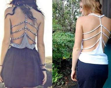 自己做《性感露背裝》綁一綁就變出來～
