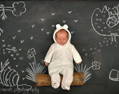 《寶貝爆睡黑板照》惡搞寶寶是媽媽最大的樂趣WWW