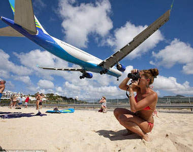 聖馬丁島《飛機照》我也好想去那「撞」飛機喔