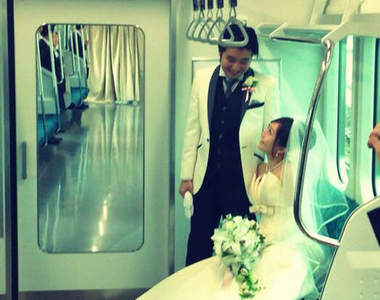 限定1對的《山手線婚禮》這下真的是「下一站幸福」了(｡-ܫ-｡)♥