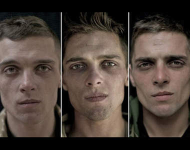 《士兵的肖像》上戰場前後的比較圖