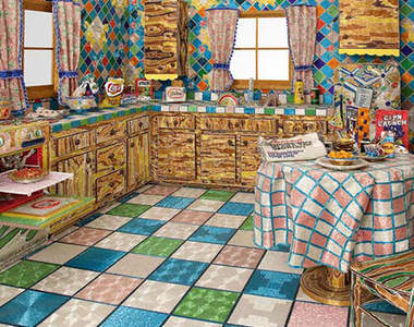 如繪畫般的裝置藝術　你能看出這是用什麼作出來的嗎？