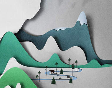 《仿剪紙畫》這是畫的不是剪紙喔～