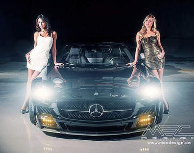 MEC Design改《賓士SLS AMG》美女和車頭燈該看哪呢?