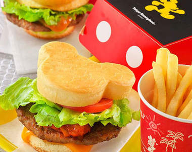 《米奇漢堡》超可愛的～米奇頭麵包漢堡(〃^∇^)ﾉ