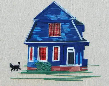 超強《刺繡建築》不講還以為是一幅畫