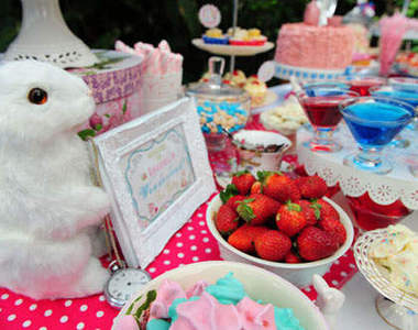 《愛麗絲夢遊仙境生日派對》外國媽媽親手為女兒打造超夢幻主題Party～