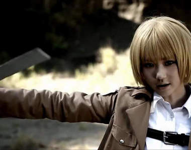 潤Ru Cosplay《進擊的巨人》超可愛的阿爾敏