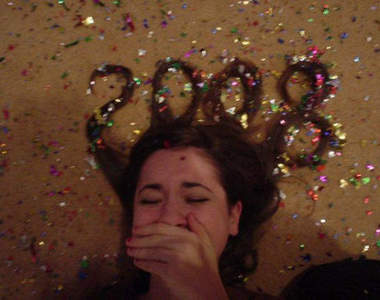 用頭髮祝大家新年快樂　迎接2014新年　