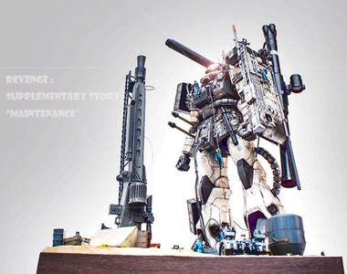 鋼彈立於大地！韓國coralblue76製作的薩克場景模型