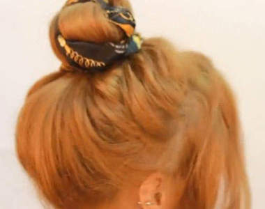 《絲巾丸子頭》天氣冷懶得洗頭就靠這招~(噓)