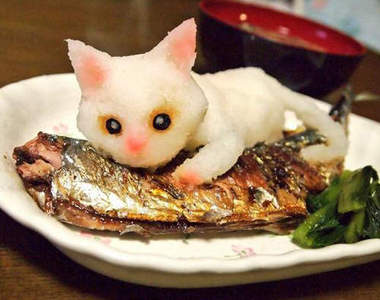 《貓的蘿蔔泥》秋刀魚季節就這樣可愛地享用吧♥