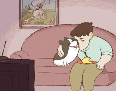 微動畫《煎蛋》狗狗永遠都會守護著你(。◕ ∀ ◕。)