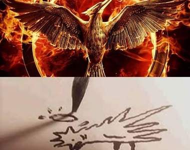 《飢餓遊戲學舌鳥仿妝》這畫了導演會哭吧......