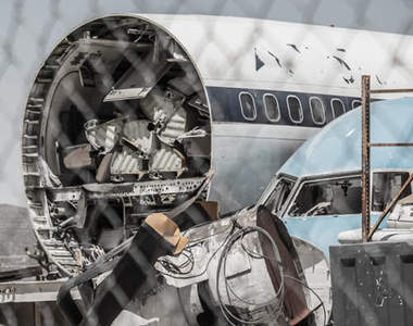 薩爾瓦多幻影倉庫　壓倒性的飛機殘件陳列其中