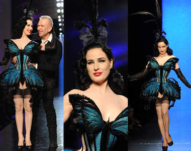 《最美脫衣舞孃》Dita Von Teese伸展絕美蝴蝶翅膀