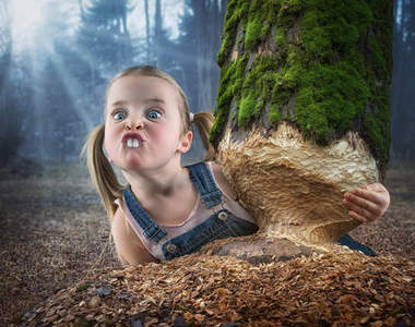 2位爸爸PS女兒的照片 果然是上輩子的情人呀