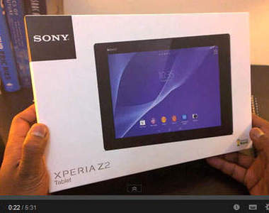 Sony Xperia Z2 Tablet平板  國外首發開箱影片搶先看