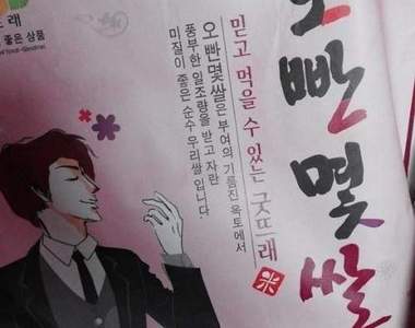 令人驚艷的《韓國米包裝繪圖》最後那包很貼切阿~