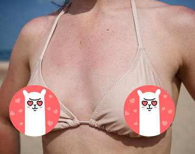 乳頭比基尼 不知道舔起來有沒有橘子的味道(你冷靜