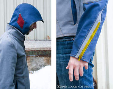 《洛克人外套》洛克人結合刺客兜帽的帥氣感